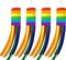 Rainbow Column Windsock Flag - 4Pcs Rainbow Windsock Flag Gay Pride Striped Outdoor Decor LGBT Event Banner Decoration